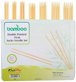 Набор чулочных бамбуковых спиц длиной 15 см KnitPro Bamboo. арт. 22544 — фото 1